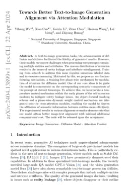 Towards Better Text-to-Image Generation Alignment via Attention
  Modulation