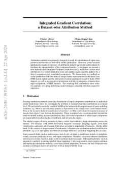 Integrated Gradient Correlation: a Dataset-wise Attribution Method