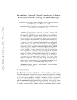 DynaMMo: Dynamic Model Merging for Efficient Class Incremental Learning
  for Medical Images