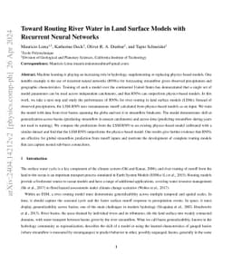 Toward Routing River Water in Land Surface Models with Recurrent Neural
  Networks