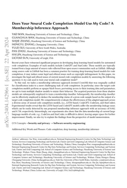 Does Your Neural Code Completion Model Use My Code? A Membership
  Inference Approach