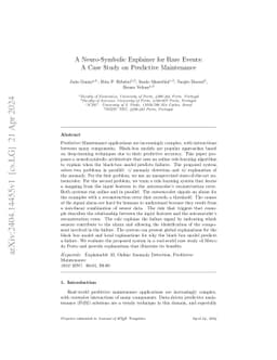 A Neuro-Symbolic Explainer for Rare Events: A Case Study on Predictive
  Maintenance