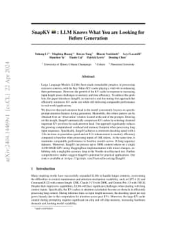 SnapKV: LLM Knows What You are Looking for Before Generation