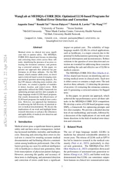WangLab at MEDIQA-CORR 2024: Optimized LLM-based Programs for Medical
  Error Detection and Correction