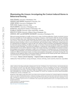 Illuminating the Unseen: Investigating the Context-induced Harms in
  Behavioral Sensing