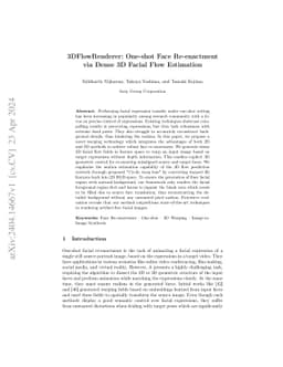 3DFlowRenderer: One-shot Face Re-enactment via Dense 3D Facial Flow
  Estimation