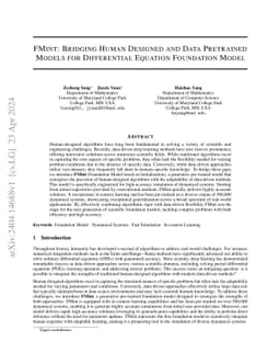 FMint: Bridging Human Designed and Data Pretrained Models for
  Differential Equation Foundation Model