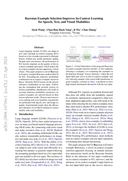 Bayesian Example Selection Improves In-Context Learning for Speech,
  Text, and Visual Modalities
