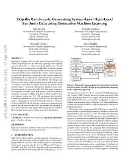Skip the Benchmark: Generating System-Level High-Level Synthesis Data
  using Generative Machine Learning