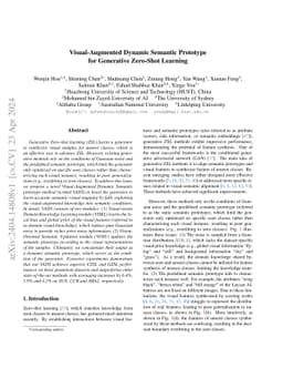 Visual-Augmented Dynamic Semantic Prototype for Generative Zero-Shot
  Learning