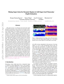 Mining Supervision for Dynamic Regions in Self-Supervised Monocular
  Depth Estimation