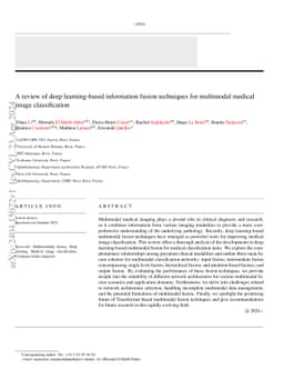 A review of deep learning-based information fusion techniques for
  multimodal medical image classification
