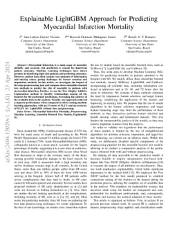 Explainable LightGBM Approach for Predicting Myocardial Infarction
  Mortality