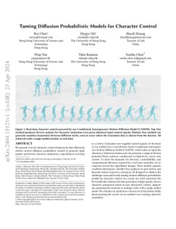 Taming Diffusion Probabilistic Models for Character Control