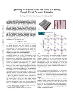 Optimizing Multi-Touch Textile and Tactile Skin Sensing Through Circuit
  Parameter Estimation