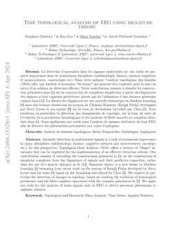 Time topological analysis of EEG using signature theory