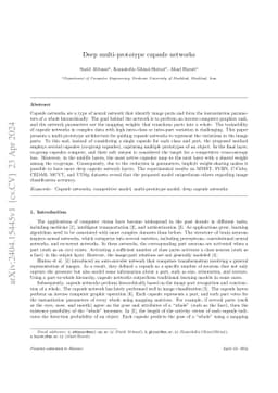 Deep multi-prototype capsule networks