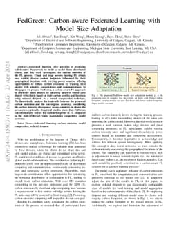 FedGreen: Carbon-aware Federated Learning with Model Size Adaptation