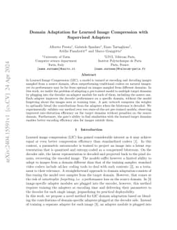 Domain Adaptation for Learned Image Compression with Supervised Adapters