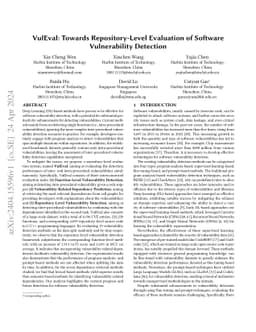 VulEval: Towards Repository-Level Evaluation of Software Vulnerability
  Detection