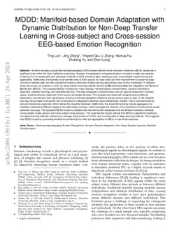 M3D: Manifold-based Domain Adaptation with Dynamic Distribution for Non-Deep Transfer Learning in Cross-subject and Cross-session EEG-based Emotion Recognition