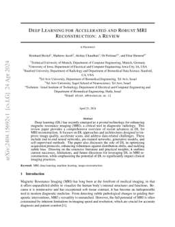 Deep Learning for Accelerated and Robust MRI Reconstruction: a Review