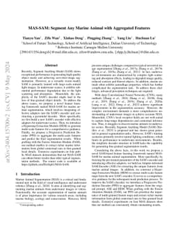 MAS-SAM: Segment Any Marine Animal with Aggregated Features