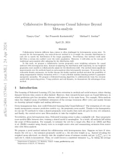Collaborative Heterogeneous Causal Inference Beyond Meta-analysis