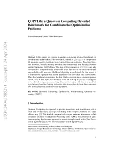 QOPTLib: a Quantum Computing Oriented Benchmark for Combinatorial
  Optimization Problems
