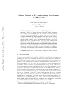 Global Trends in Cryptocurrency Regulation: An Overview