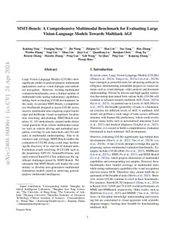 MMT-Bench: A Comprehensive Multimodal Benchmark for Evaluating Large
  Vision-Language Models Towards Multitask AGI