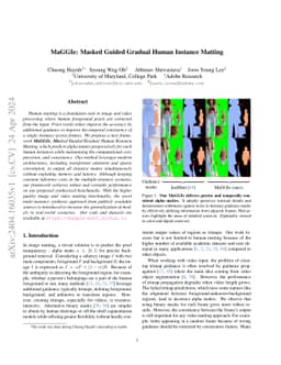 MaGGIe: Masked Guided Gradual Human Instance Matting