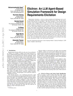 Elicitron: An LLM Agent-Based Simulation Framework for Design
  Requirements Elicitation
