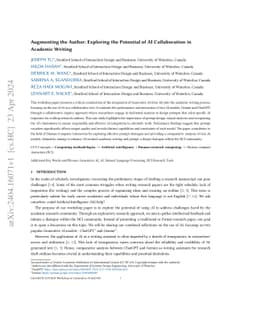 Augmenting the Author: Exploring the Potential of AI Collaboration in
  Academic Writing