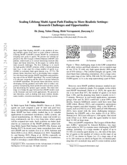 Scaling Lifelong Multi-Agent Path Finding to More Realistic Settings:
  Research Challenges and Opportunities