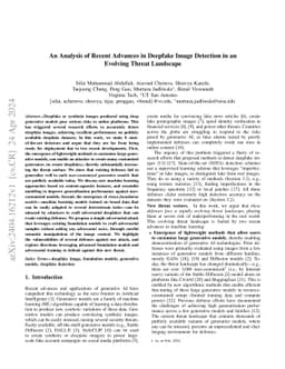 An Analysis of Recent Advances in Deepfake Image Detection in an
  Evolving Threat Landscape