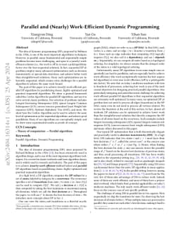 Parallel and (Nearly) Work-Efficient Dynamic Programming