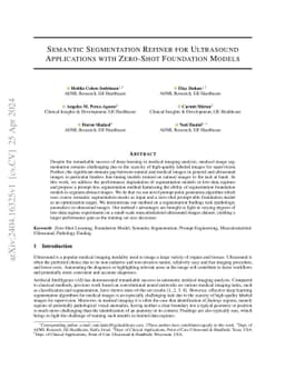 Semantic Segmentation Refiner for Ultrasound Applications with Zero-Shot
  Foundation Models