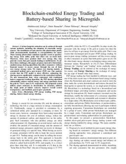 Blockchain-enabled Energy Trading and Battery-based Sharing in
  Microgrids