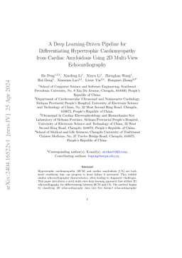 A Deep Learning-Driven Pipeline for Differentiating Hypertrophic
  Cardiomyopathy from Cardiac Amyloidosis Using 2D Multi-View Echocardiography