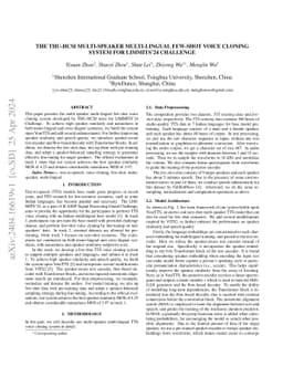 The THU-HCSI Multi-Speaker Multi-Lingual Few-Shot Voice Cloning System
  for LIMMITS'24 Challenge