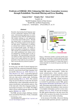 ProbGate at EHRSQL 2024: Enhancing SQL Query Generation Accuracy through
  Probabilistic Threshold Filtering and Error Handling