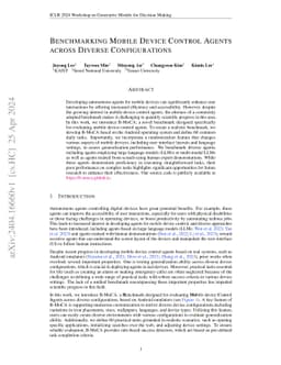 Benchmarking Mobile Device Control Agents across Diverse Configurations