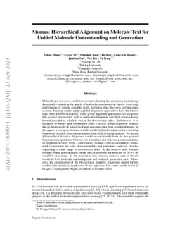 Atomas: Hierarchical Alignment on Molecule-Text for Unified Molecule Understanding and Generation