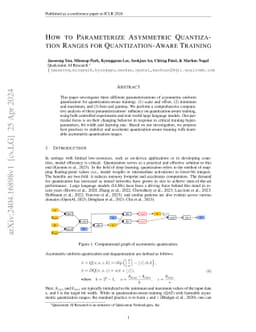 How to Parameterize Asymmetric Quantization Ranges for
  Quantization-Aware Training