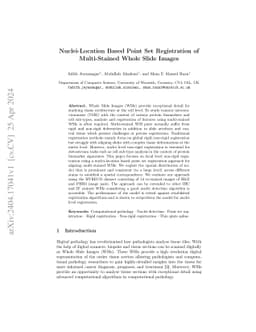 Nuclei-Location Based Point Set Registration of Multi-Stained Whole
  Slide Images