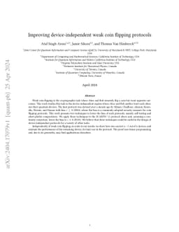 Improving device-independent weak coin flipping protocols