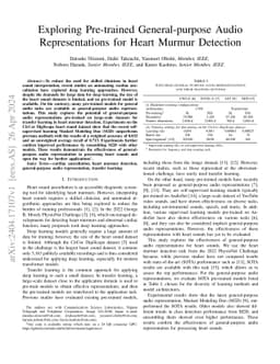 Exploring Pre-trained General-purpose Audio Representations for Heart
  Murmur Detection