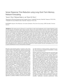 Sensor Response-Time Reduction using Long-Short Term Memory Network
  Forecasting