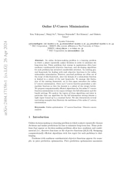 Online $\mathrm{L}^{\natural}$-Convex Minimization